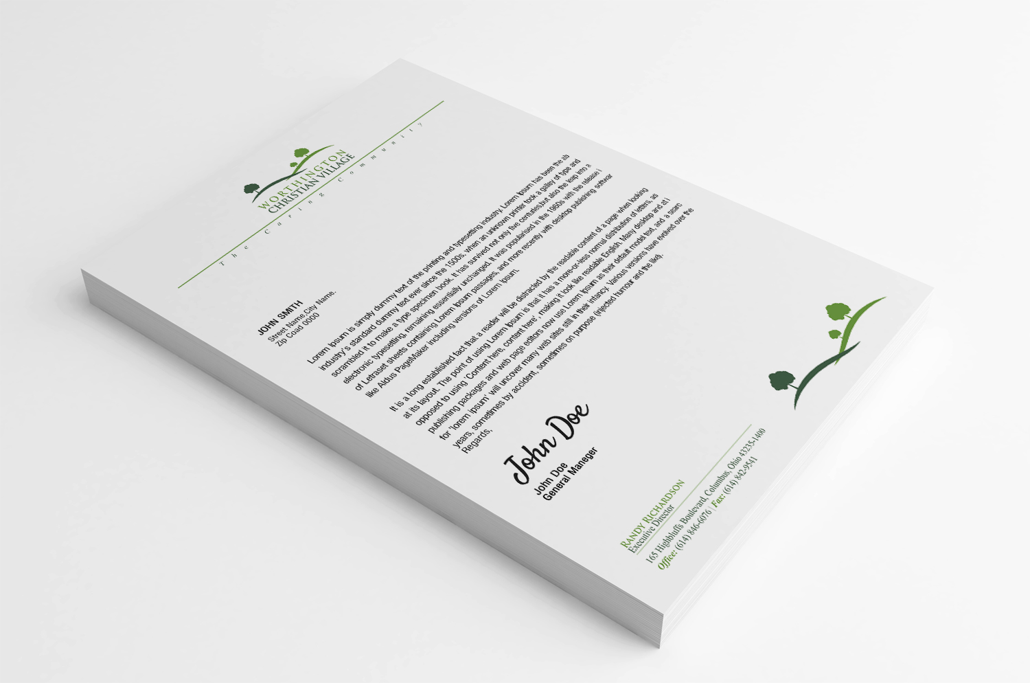 Stationery Design by SL Designer for Worthington Christian Village | Design #17976753