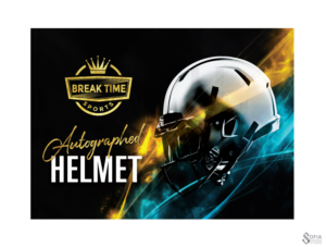 Break Time Sports Autographed Helmet | Design Emballage par SofiaDesignStudio