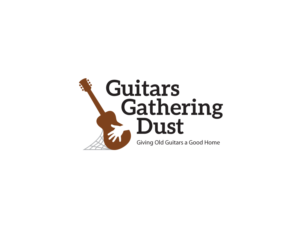 Guitars Gathering Dust  -  Giving Old Guitars a Good Home | Logo Design by Buck Tornado