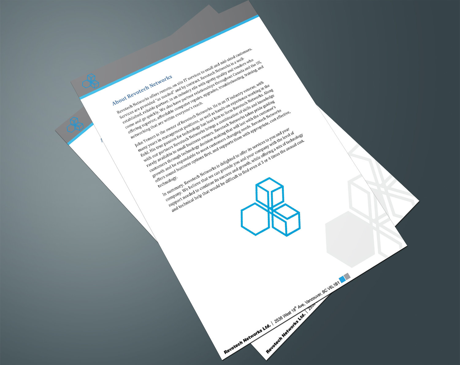 Word Template Design by DesignMe Graphics for Revotech Networks Ltd. | Design #18102745