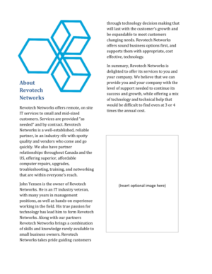 Word Template Design by Javelin Studio for Revotech Networks Ltd. | Design: #18141358