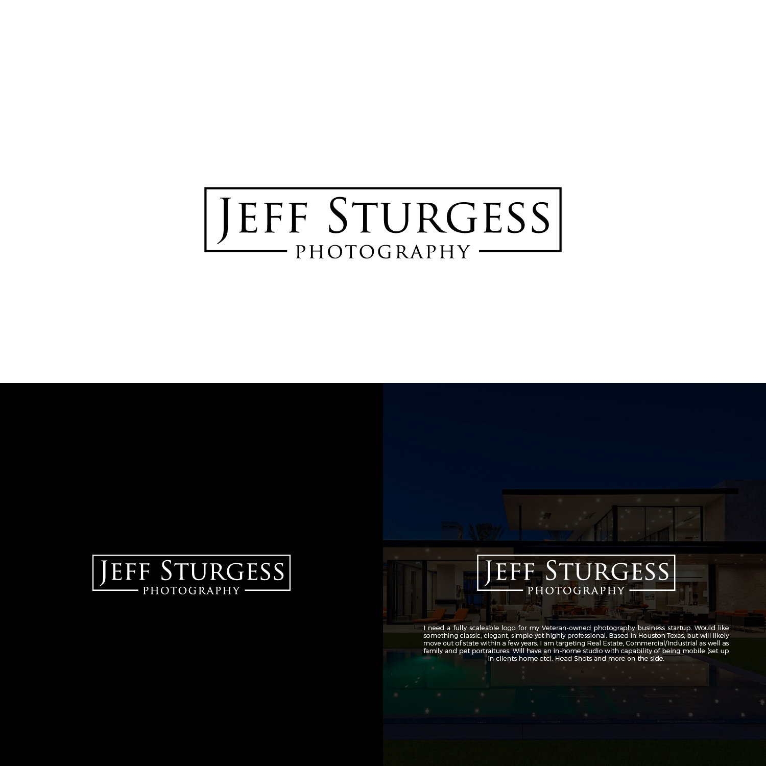 Logo Design by GOOD ARTZ for Jeff Sturgess Photography LLC | Design #18064496