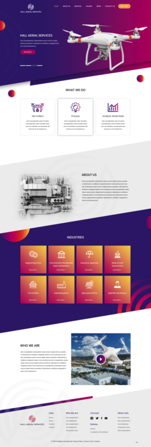Web Design by pb for Hall Aerial Services | Design: #18220105