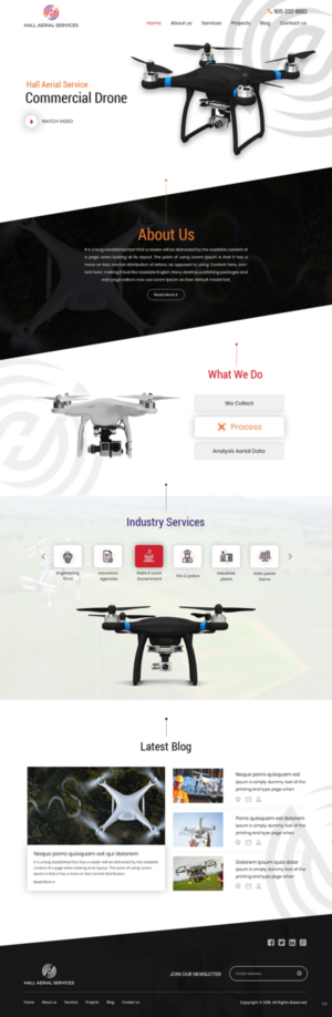 Web Design by pb for Hall Aerial Services | Design: #18220108