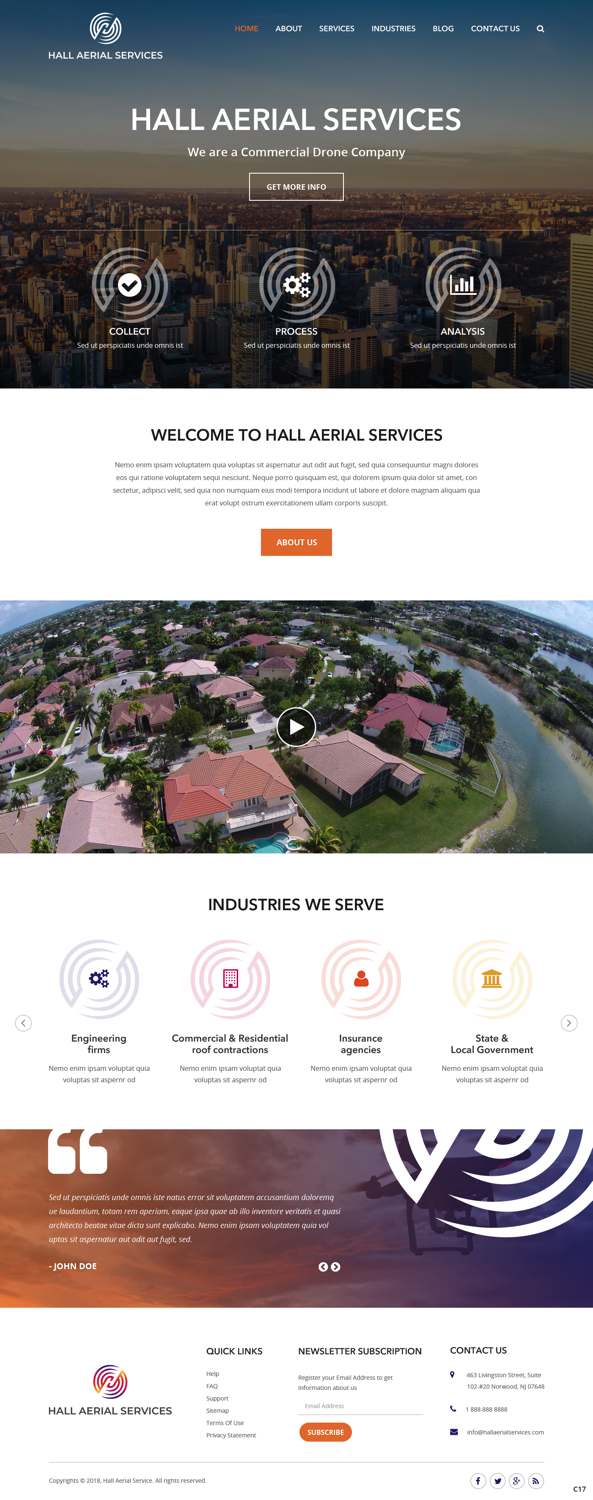 Web Design by pb for Hall Aerial Services | Design: #18220109