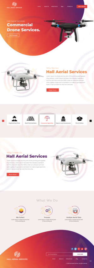 Web Design by pb for Hall Aerial Services | Design: #18220112