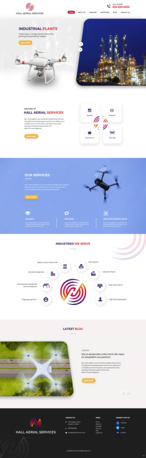 Web Design by pb for Hall Aerial Services | Design: #18220113