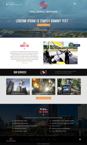Web Design by Sujit Banerjee for Hall Aerial Services | Design #18274767