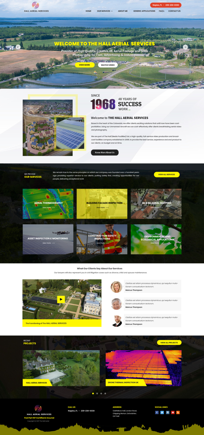 Web Design by WebPixel for Hall Aerial Services | Design #18257510