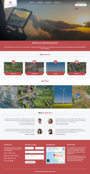 Web Design by cCopilot for Hall Aerial Services | Design: #18225897