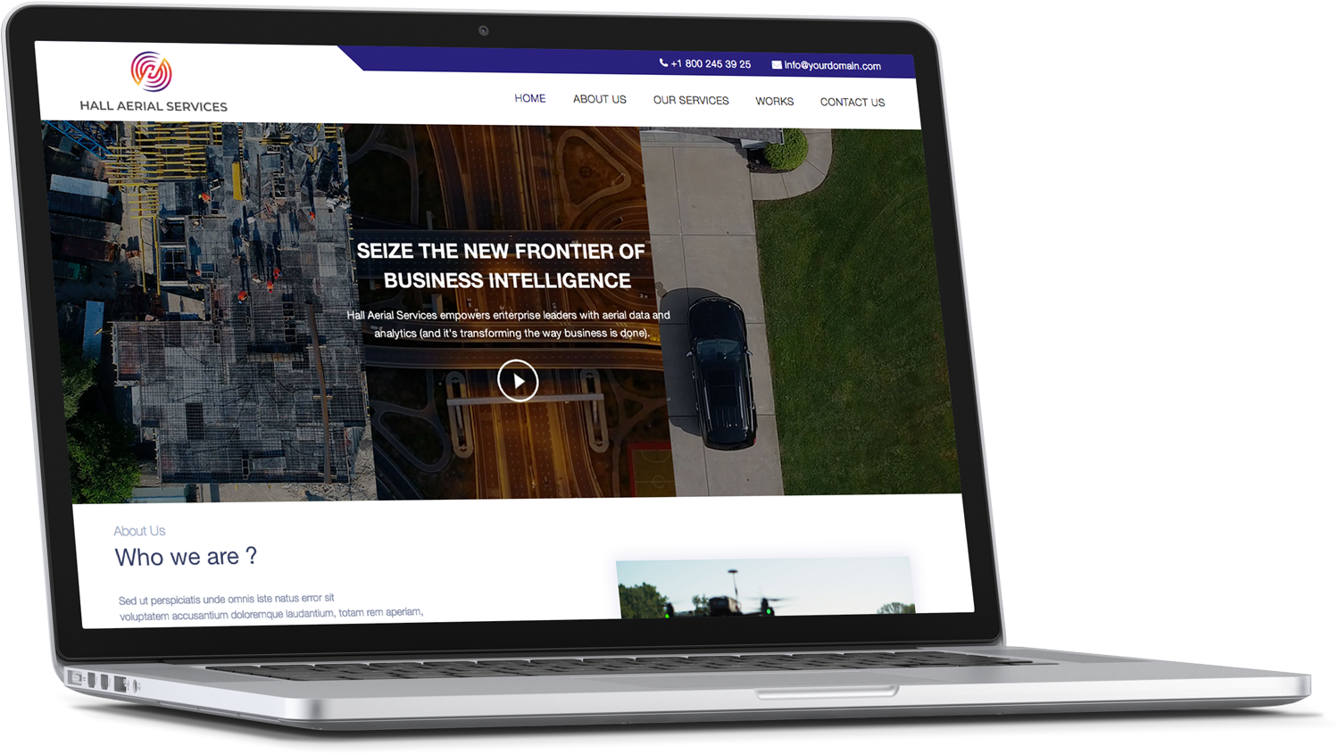 Web Design by cCopilot for Hall Aerial Services | Design #18226914