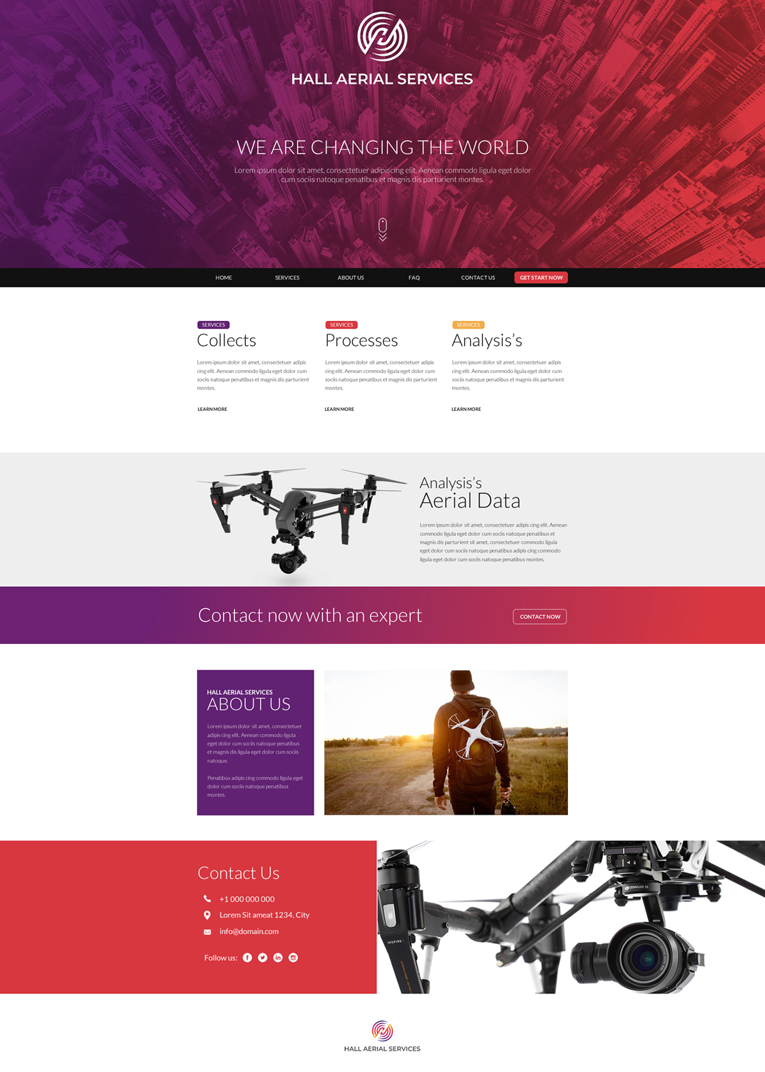 Web Design by Clofix for Hall Aerial Services | Design #18213930