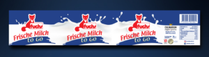 Label for Milk Bottle 330ml - Fresh Milk to Go (Round bottle) | Verpackungs-Design von Gayan