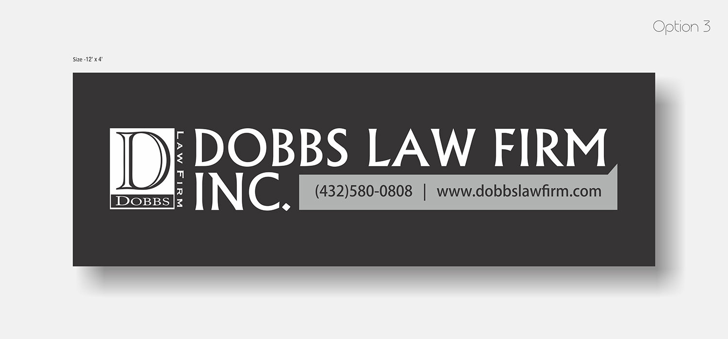 Diseño de Señalética por uk para The Dobbs Law Firm, Inc. | Diseño #18021750