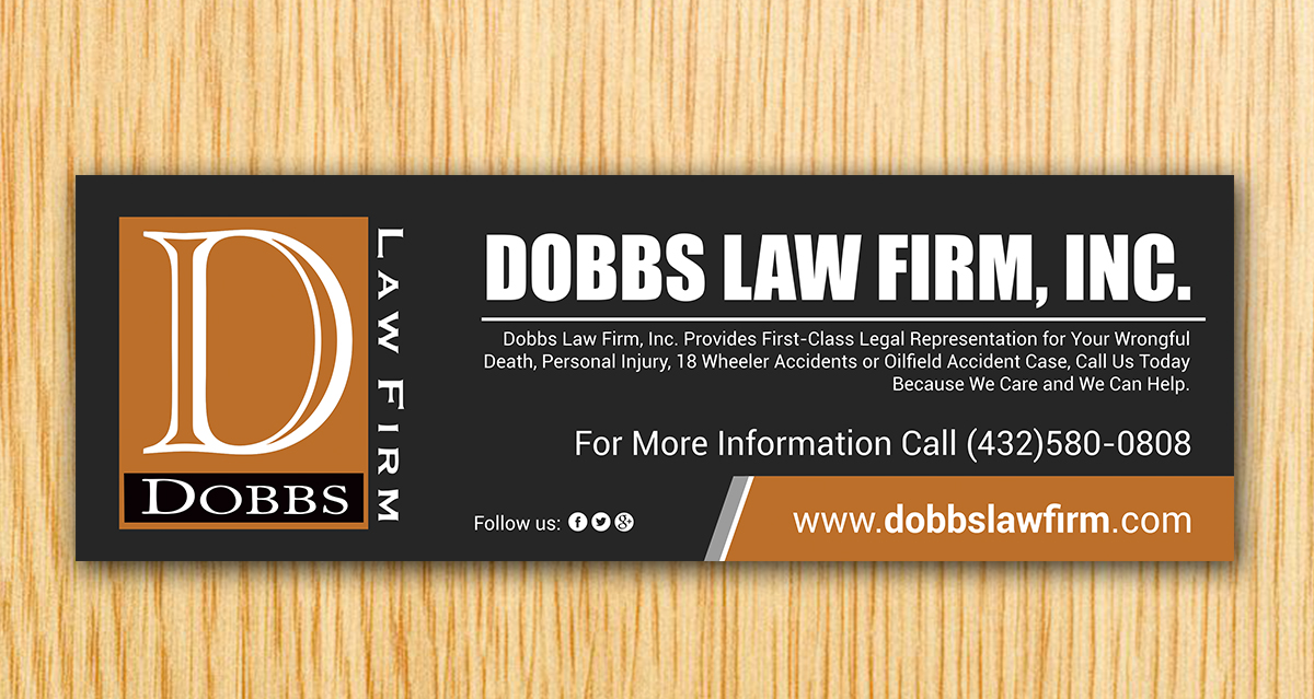Playful, Colorful, Law Firm Signage Design for The Dobbs Law Firm, Inc