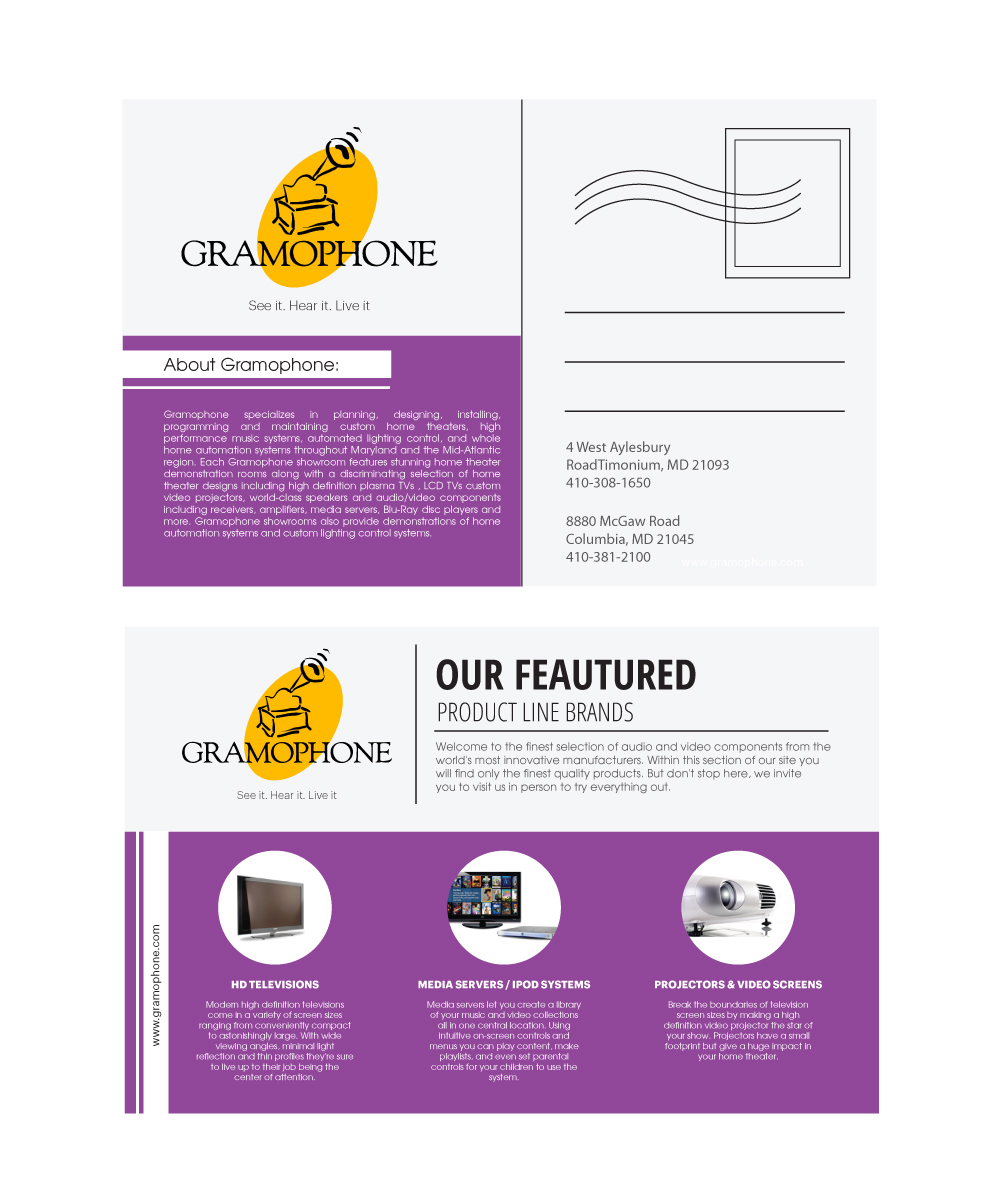 Postcard Design by Sucre for Gramophone | Design #2777991