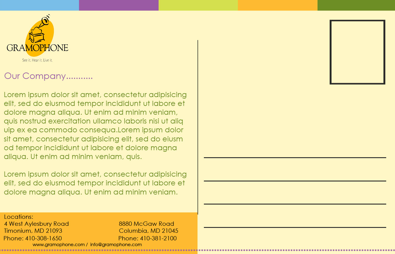 Design de Carte Postale par Parul pour Gramophone | Design #2778090