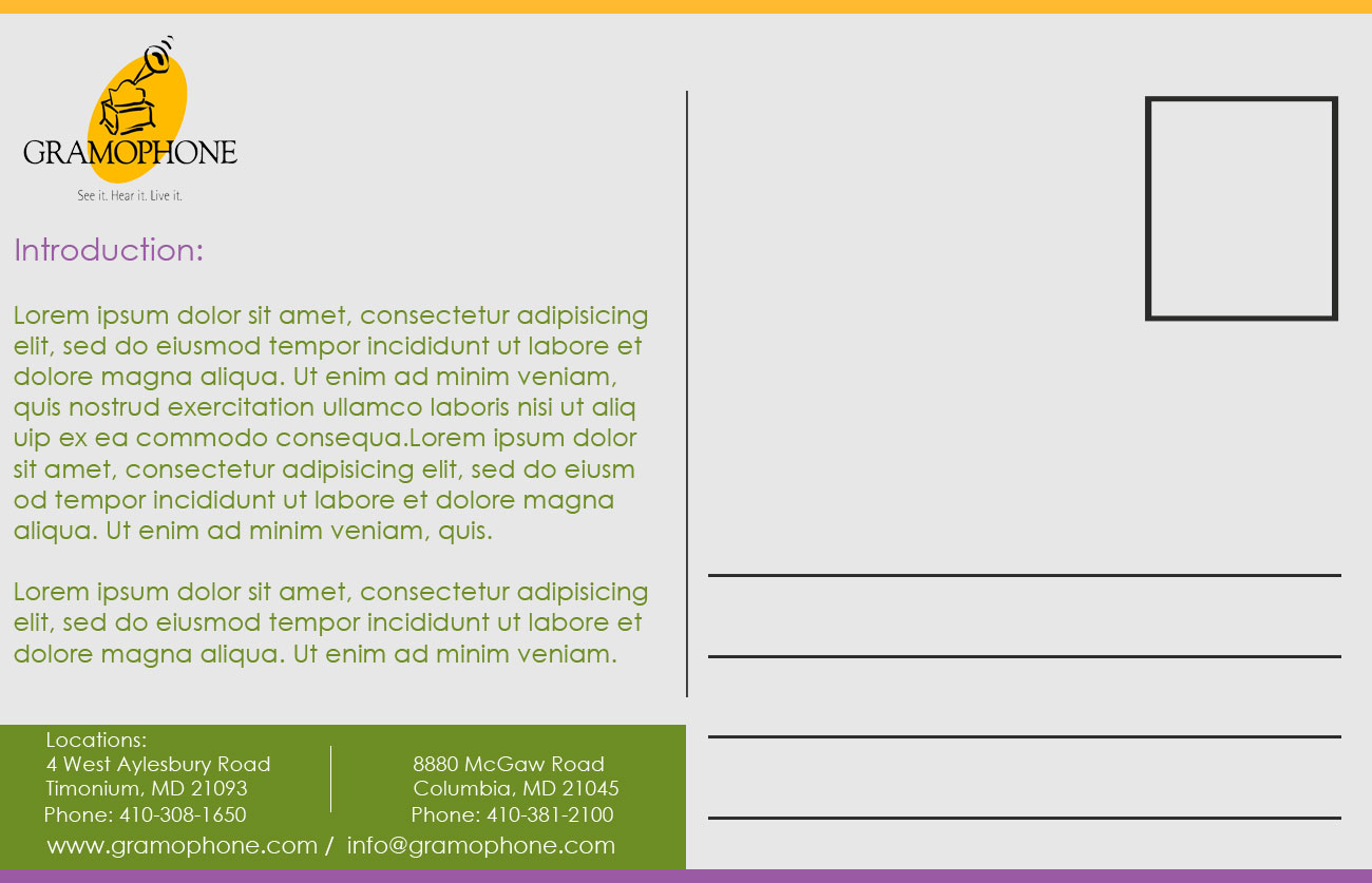 Design de Carte Postale par Parul pour Gramophone | Design #2783332