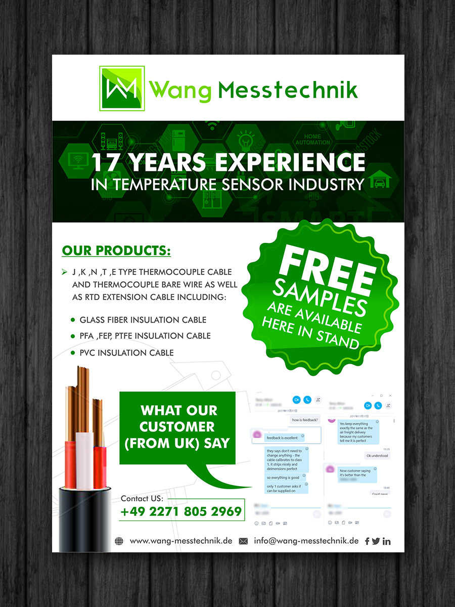 Advertisement Design by ESolz Technologies for  Wang Messtechnik  | Design: #18034681