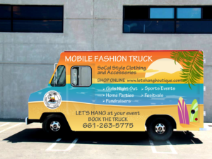 Mobile Fashion Truck for Let's Hang Boutique | Car Wrap Design by ecorokerz