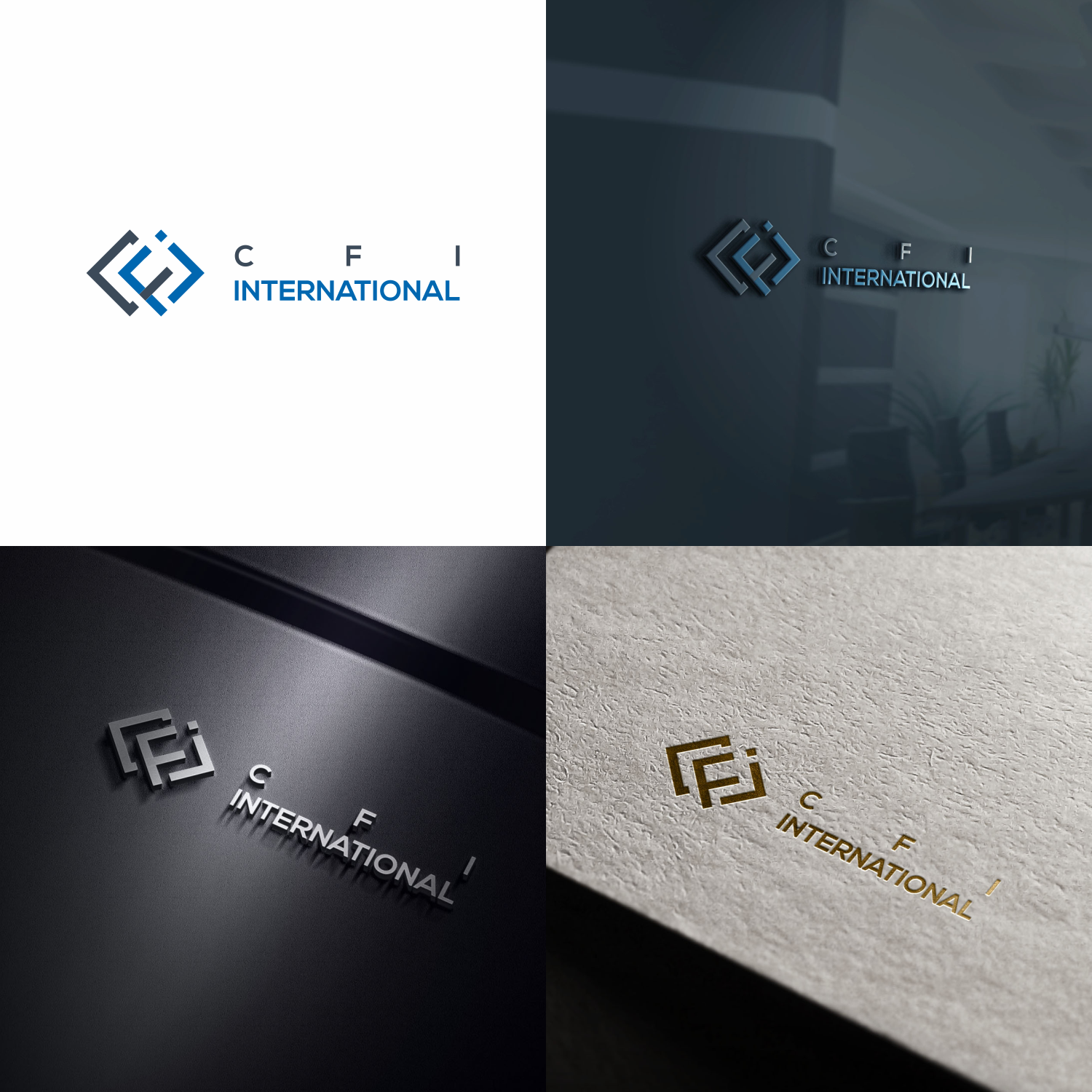 Masculine Elegant Flooring Logo Design For Cfi International By