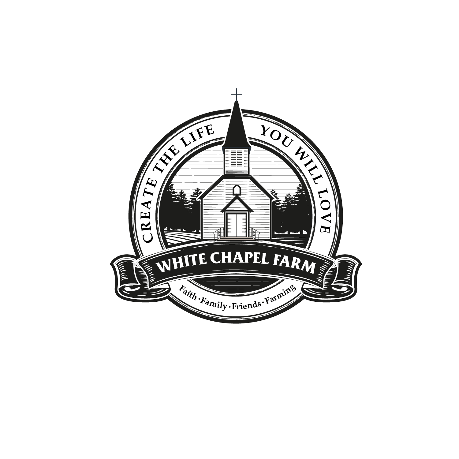 Logo Design by kinan3 for White Chapel Farm | Design #18105534