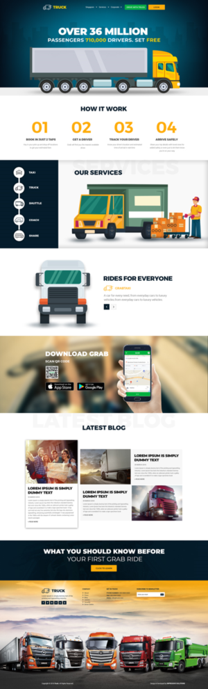 need creative truck design for courier on demand