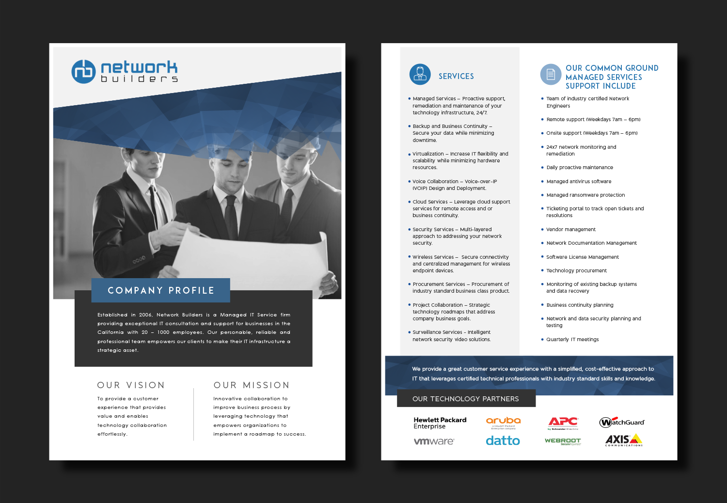 Flyer Design by Decafe for Network Builders IT | Design #18002400