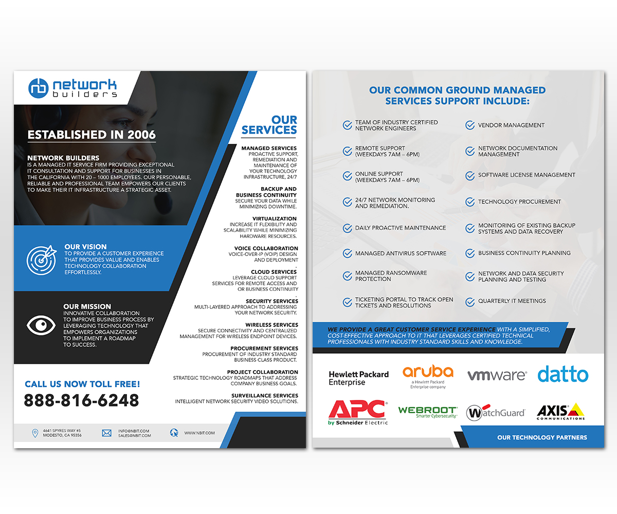 Flyer Design by Luniere Designs for Network Builders IT | Design #18010496