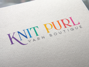 Knit Purl Yarn Boutique | Logo-Design von Blue Moon Design