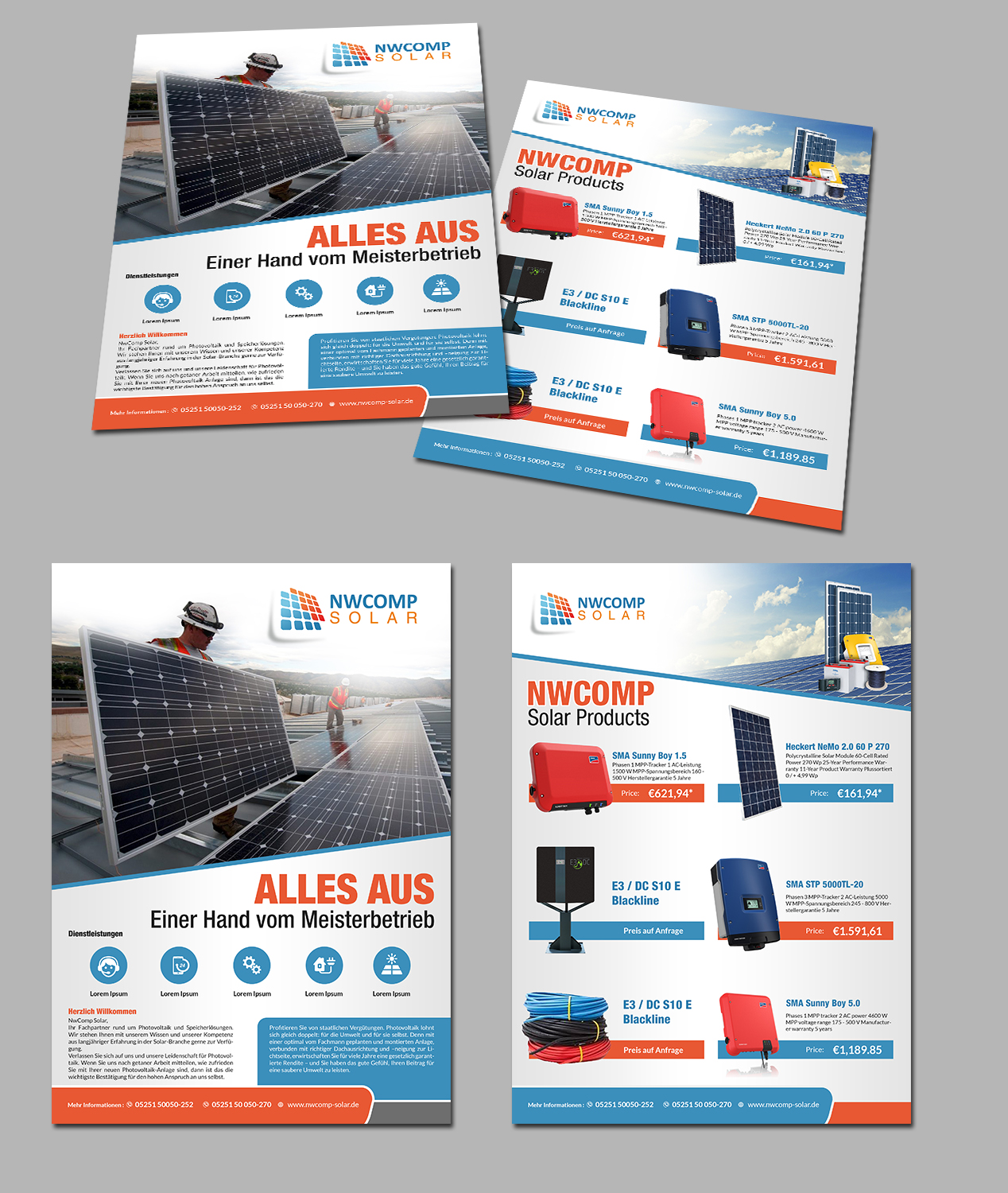 Flyer Design by debdesign for NwComp Solar GmbH | Design #18019380