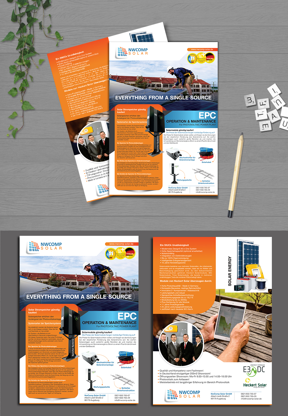 Flyer Design by ESolz Technologies for NwComp Solar GmbH | Design: #18012972