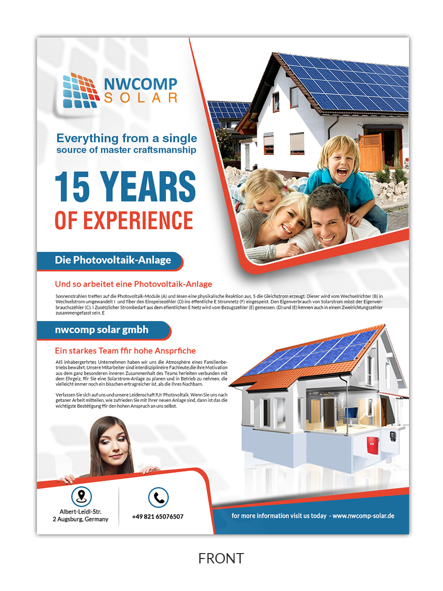 Flyer Design by n214008 for NwComp Solar GmbH | Design #18058540