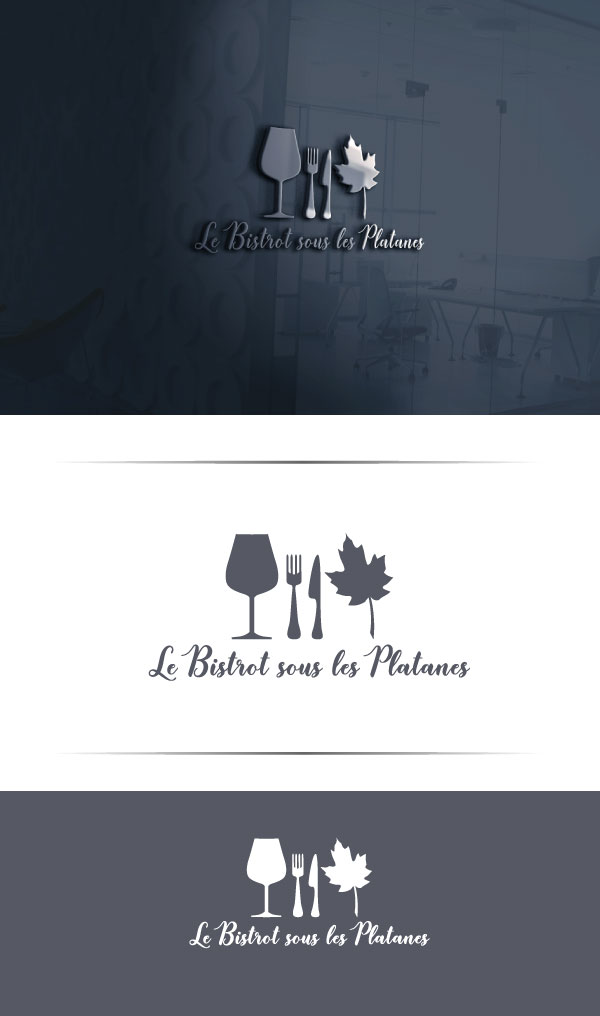 Logo Design by bitsumishi for le bistrot sous les platanes | Design: #18014902
