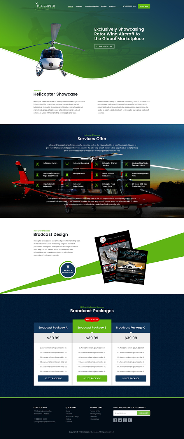 Wordpress Design by RupalTechno for Aircraft Media Inc | Design #18070414
