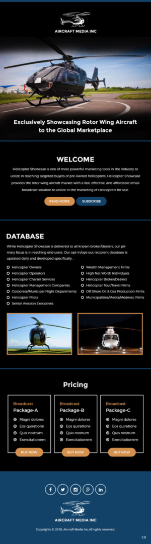Wordpress Design by pb for Aircraft Media Inc | Design: #18025288