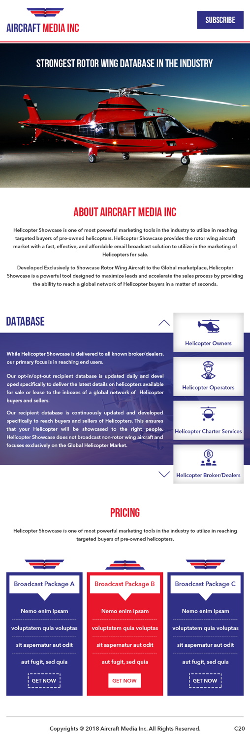 Wordpress Design by pb for Aircraft Media Inc | Design #18025292