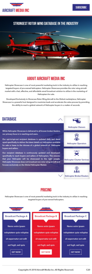 Wordpress Design by pb for Aircraft Media Inc | Design: #18025292