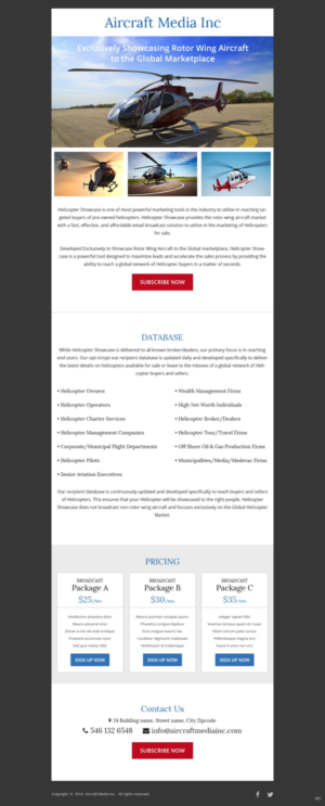 Wordpress Design by pb for Aircraft Media Inc | Design: #18025293