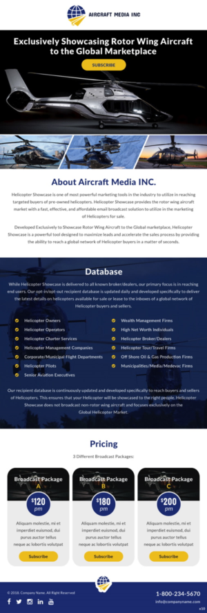 Wordpress Design by pb for Aircraft Media Inc | Design: #18025294