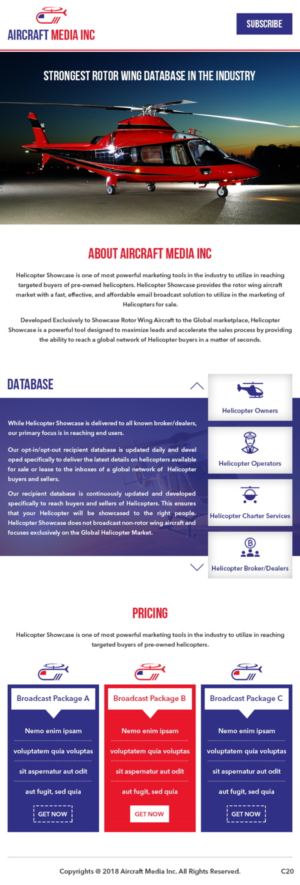 Wordpress Design by pb for Aircraft Media Inc | Design: #18041861