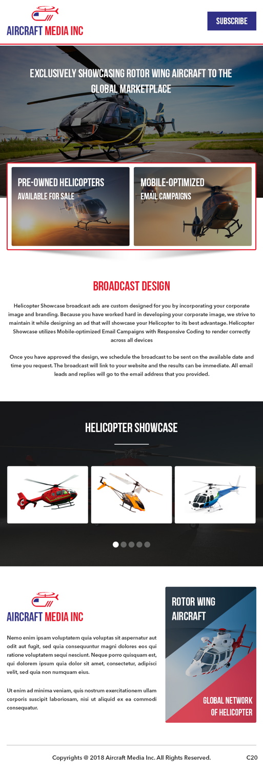 Wordpress Design by pb for Aircraft Media Inc | Design #18041863