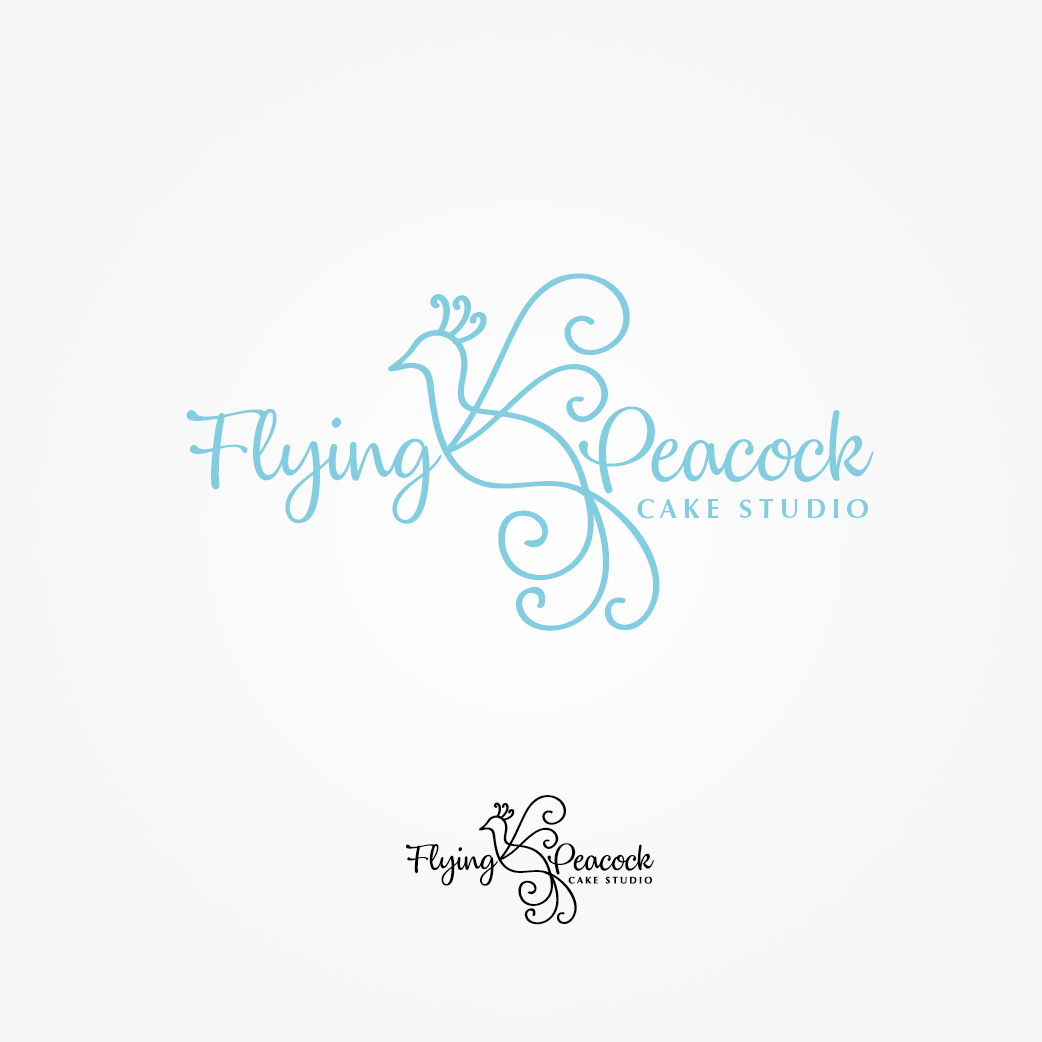 Logo Design by Irina Makedonska for The Flying Peacock Cake Studio | Design #18161051