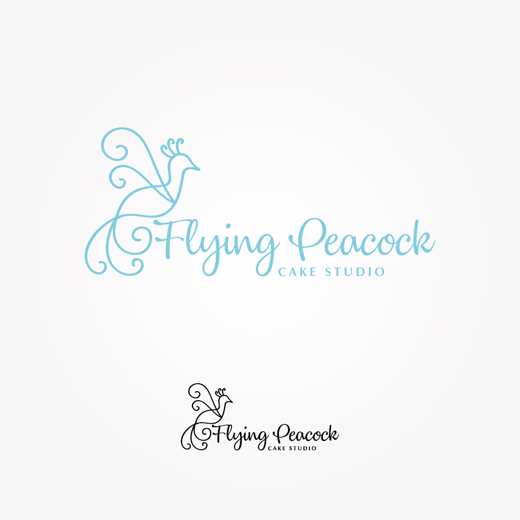 Logo Design by Irina Makedonska for The Flying Peacock Cake Studio | Design #18161089