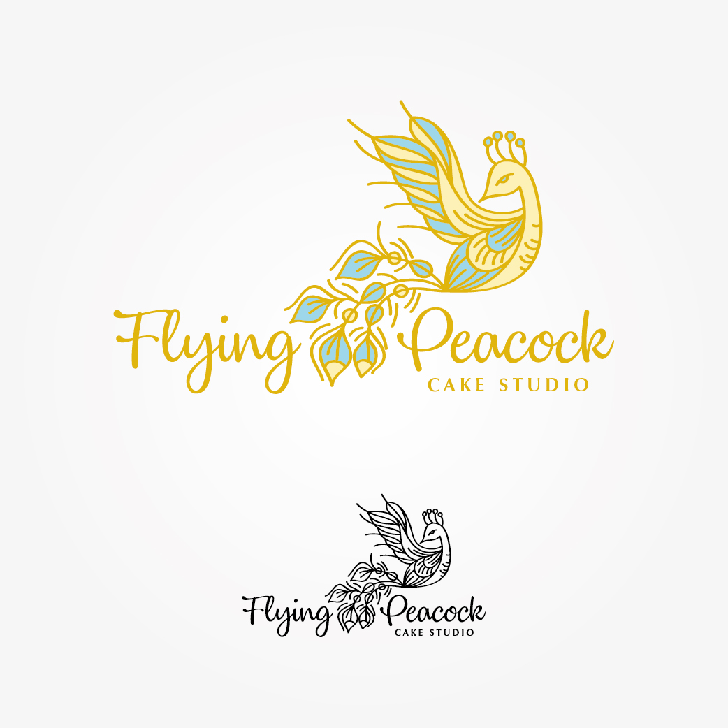 Logo Design by Irina Makedonska for The Flying Peacock Cake Studio | Design #18190190