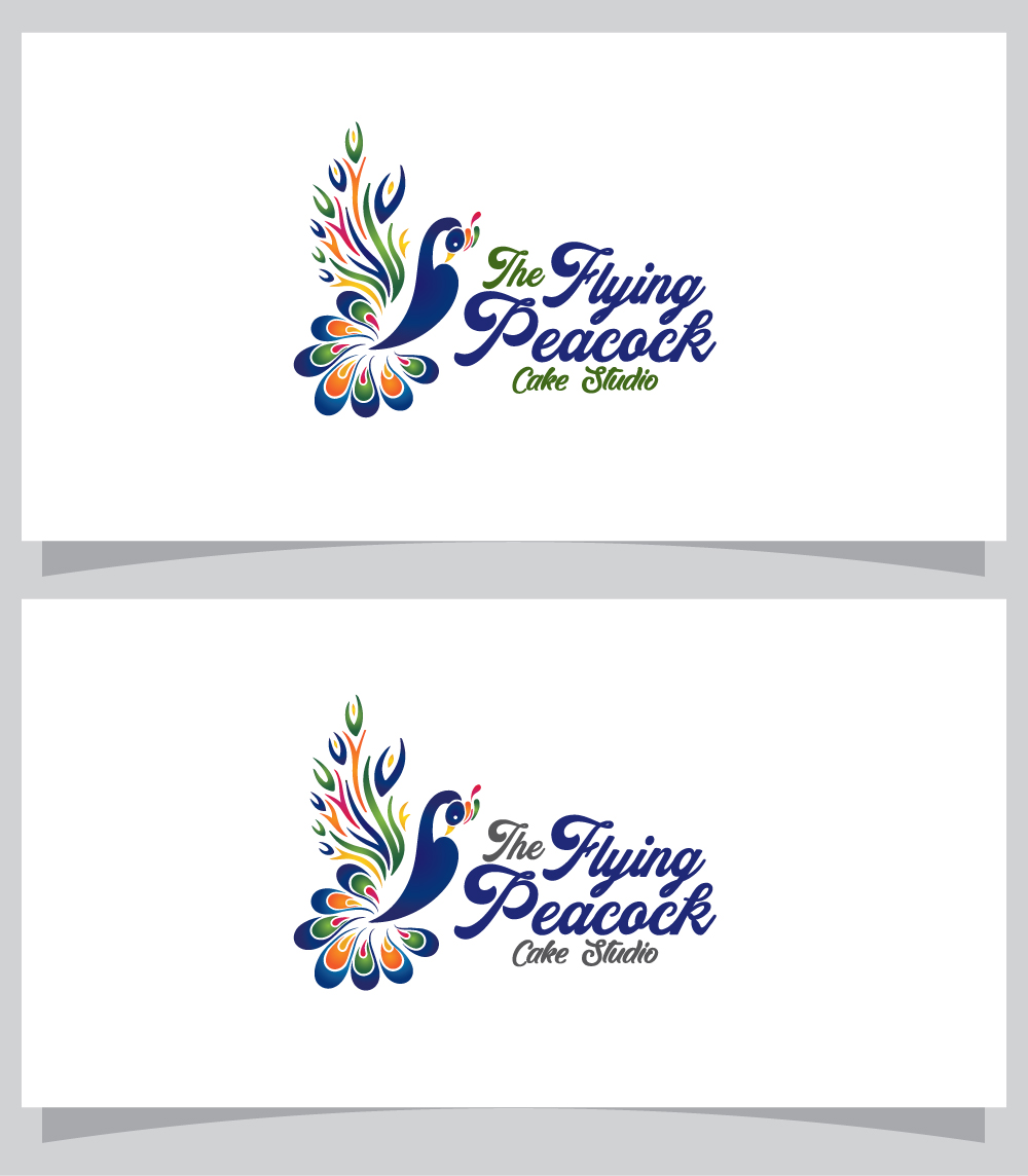 Logo Design by HiraSaherArien for The Flying Peacock Cake Studio | Design #18188043