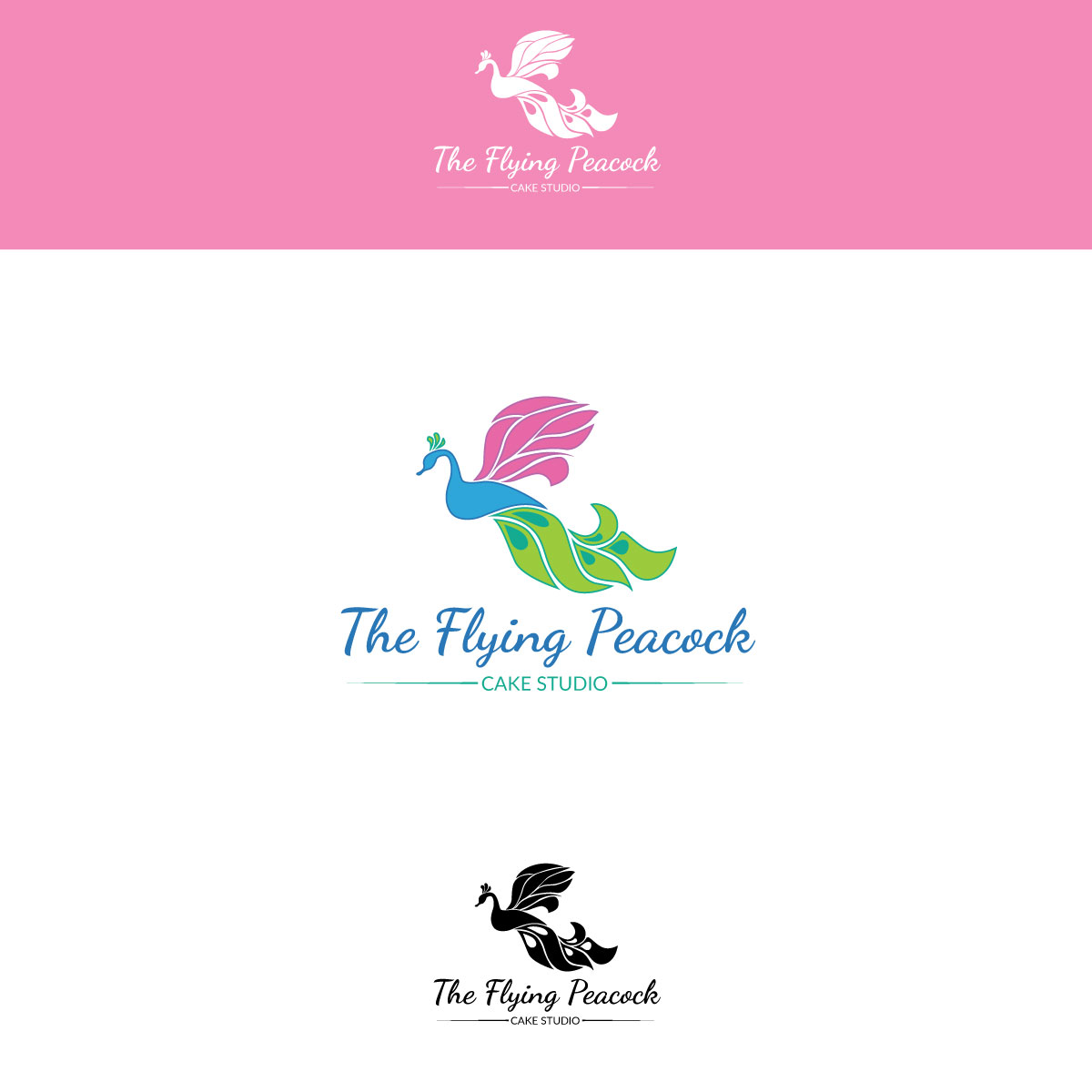 Logo Design by Natasa m. for The Flying Peacock Cake Studio | Design #18186340