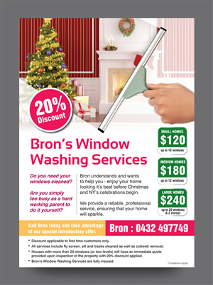 Window Cleaning Leaflet | Diseño de Flyer por rkailas