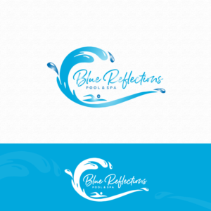 Blue Reflections Pool & Spa | Logo Design by creativedesign