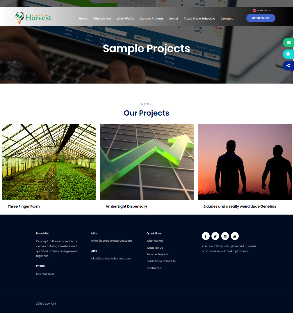 Web Design par ogopedia pour Concept to Harvest | Design #18345357